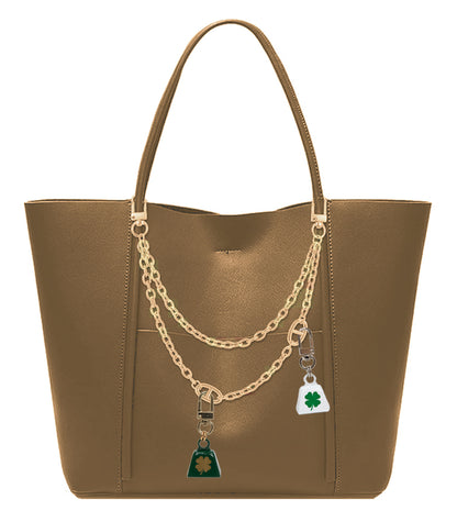 Four-Leaf Clover Bell Charm in Organza Bag